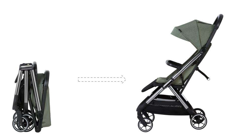 One-hand Rapid Unfolding Carry-on Stroller